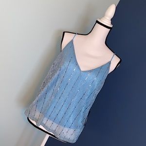 NWT!! Baby blue sparkling blouse!